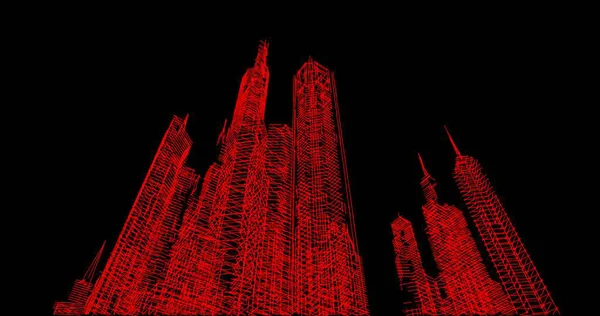 Mimari sanat konseptinde soyut çizgiler, minimum geometrik şekiller. 