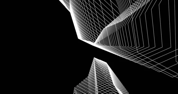 Mimari sanat konseptinde soyut çizgiler, minimum geometrik şekiller. 