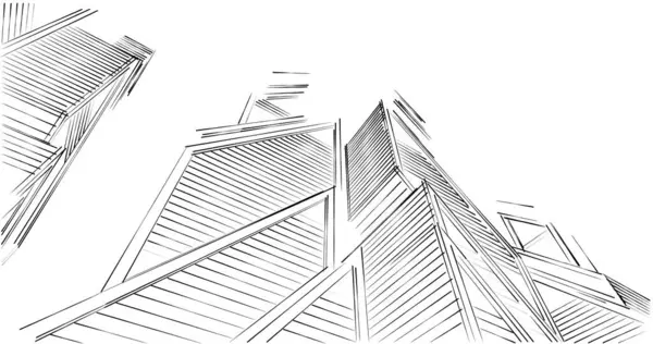 eskiz sanatı, geometrik mimari binalar tasarımı