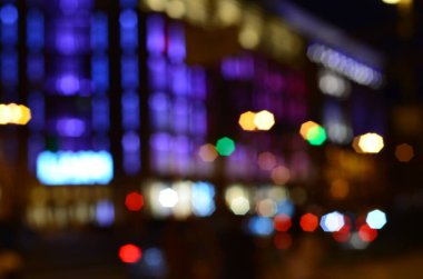 Bulanık soyut ışıklar gece şehrin arka planı