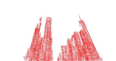 soyut mimari duvar kağıdı tasarımı, dijital konsept arkaplan