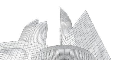 soyut mimari duvar kağıdı tasarımı, dijital konsept arkaplan