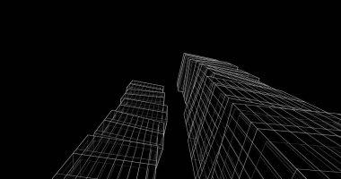 soyut mimari duvar kağıdı tasarımı, dijital konsept arkaplan