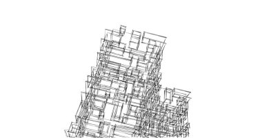 soyut mimari duvar kağıdı tasarımı, dijital konsept arkaplan