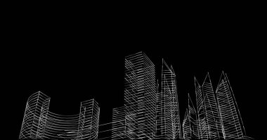 soyut mimari duvar kağıdı tasarımı, dijital konsept arkaplan