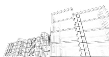 soyut mimari duvar kağıdı tasarımı, dijital konsept arkaplan