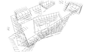 soyut mimari duvar kağıdı tasarımı, dijital konsept arkaplan