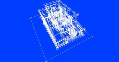 soyut mimari duvar kağıdı tasarımı, dijital konsept arkaplan