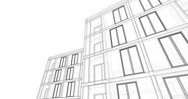 soyut mimari duvar kağıdı tasarımı, dijital konsept arkaplan