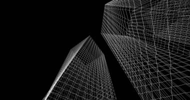 soyut mimari duvar kağıdı tasarımı, dijital konsept arkaplan