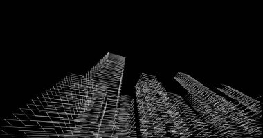 soyut mimari duvar kağıdı tasarımı, dijital konsept arkaplan