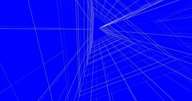 Mimari sanat konseptinde soyut çizgiler, minimum geometrik şekiller. 