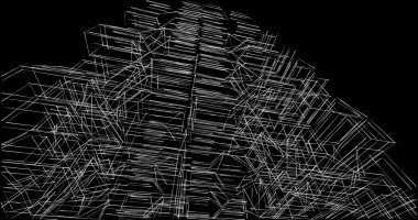 soyut mimari duvar kağıdı tasarımı, dijital konsept arkaplan