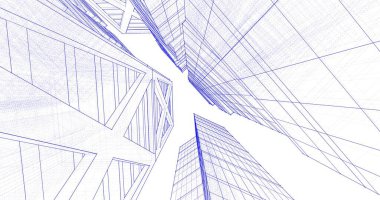 soyut mimari duvar kağıdı tasarımı, dijital konsept arkaplan