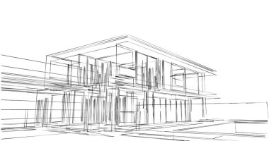 soyut mimari duvar kağıdı tasarımı, dijital konsept arkaplan