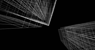 soyut mimari duvar kağıdı tasarımı, dijital konsept arkaplan