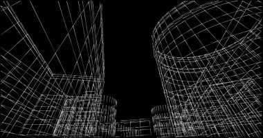 soyut mimari duvar kağıdı tasarımı, dijital konsept arkaplan