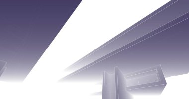 minimal çizim sanatı, geometrik mimari binalar tasarımı