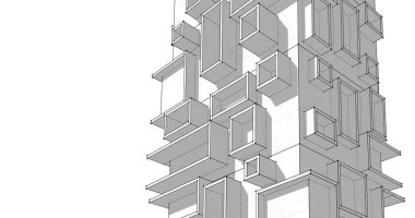 soyut mimari duvar kağıdı tasarımı, dijital konsept arkaplan