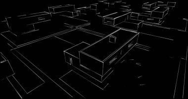 soyut mimari duvar kağıdı tasarımı, dijital konsept arkaplan