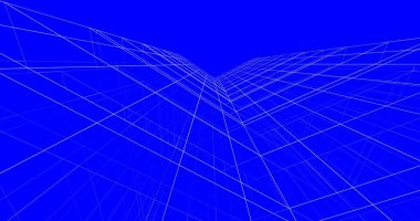 Mimari sanat konseptinde soyut çizgiler, minimum geometrik şekiller. 