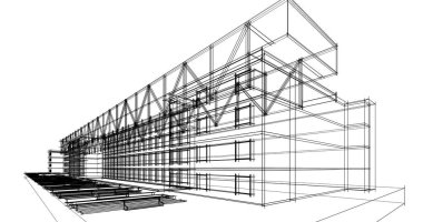 soyut mimari duvar kağıdı tasarımı, dijital konsept arkaplan