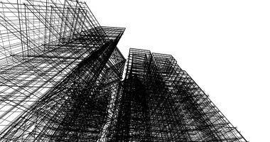 soyut mimari duvar kağıdı tasarımı, dijital konsept arkaplan