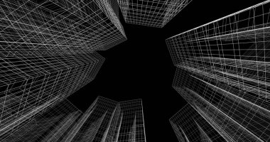 soyut mimari duvar kağıdı tasarımı, dijital konsept arkaplan