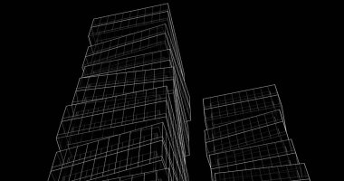 soyut mimari duvar kağıdı tasarımı, dijital konsept arkaplan