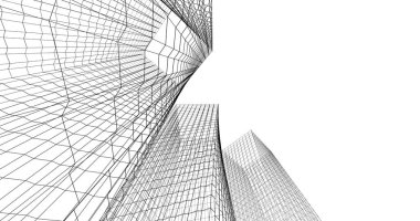 soyut mimari duvar kağıdı tasarımı, dijital konsept arkaplan