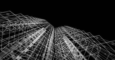 soyut mimari duvar kağıdı tasarımı, dijital konsept arkaplan