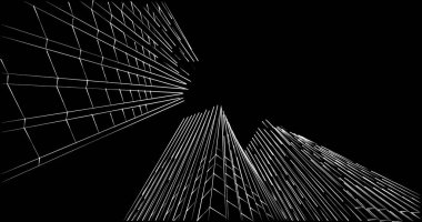 soyut mimari duvar kağıdı tasarımı, dijital konsept arkaplan