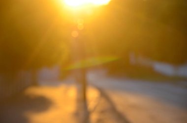 Bulanık şehir. Renkli soyut arkaplan