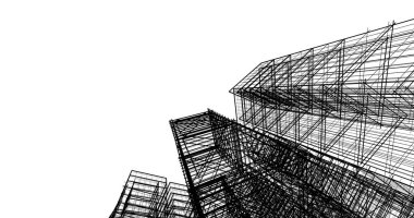 soyut mimari duvar kağıdı tasarımı, dijital konsept arkaplan