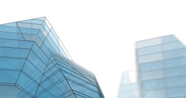 Mimari sanat konseptinde soyut çizgiler, minimum geometrik şekiller. 