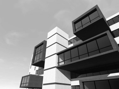 soyut mimari duvar kağıdı tasarımı, dijital konsept arkaplan