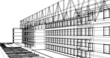 soyut mimari duvar kağıdı tasarımı, dijital konsept arkaplan