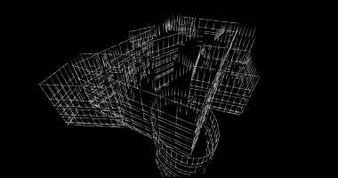 soyut mimari duvar kağıdı tasarımı, dijital konsept arkaplan