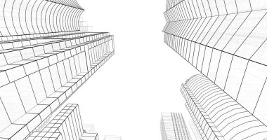 soyut mimari duvar kağıdı tasarımı, dijital konsept arkaplan