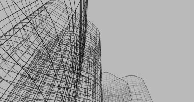 soyut mimari duvar kağıdı tasarımı, dijital konsept arkaplan