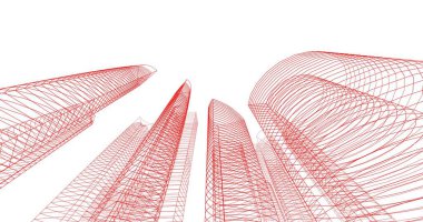 soyut mimari duvar kağıdı tasarımı, dijital konsept arkaplan