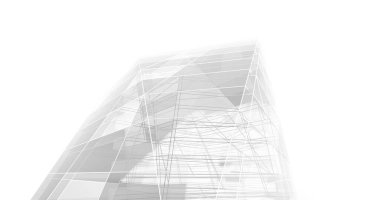 Mimari sanat konseptinde soyut çizgiler, minimum geometrik şekiller. 