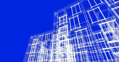 soyut mimari duvar kağıdı tasarımı, dijital konsept arkaplan