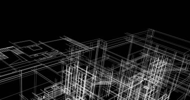 soyut mimari duvar kağıdı tasarımı, dijital konsept arkaplan