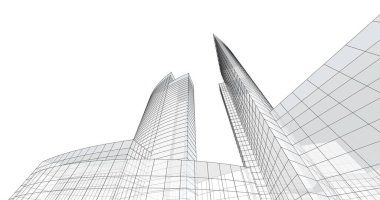 soyut mimari duvar kağıdı tasarımı, dijital konsept arkaplan