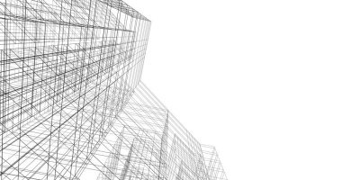 soyut mimari duvar kağıdı tasarımı, dijital konsept arkaplan