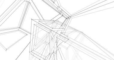 soyut mimari duvar kağıdı tasarımı, dijital konsept arkaplan