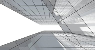 soyut mimari duvar kağıdı tasarımı, dijital konsept arkaplan