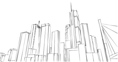 minimal geometrik şekiller, mimari çizgiler