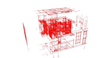 soyut mimari duvar kağıdı tasarımı, dijital konsept arkaplan